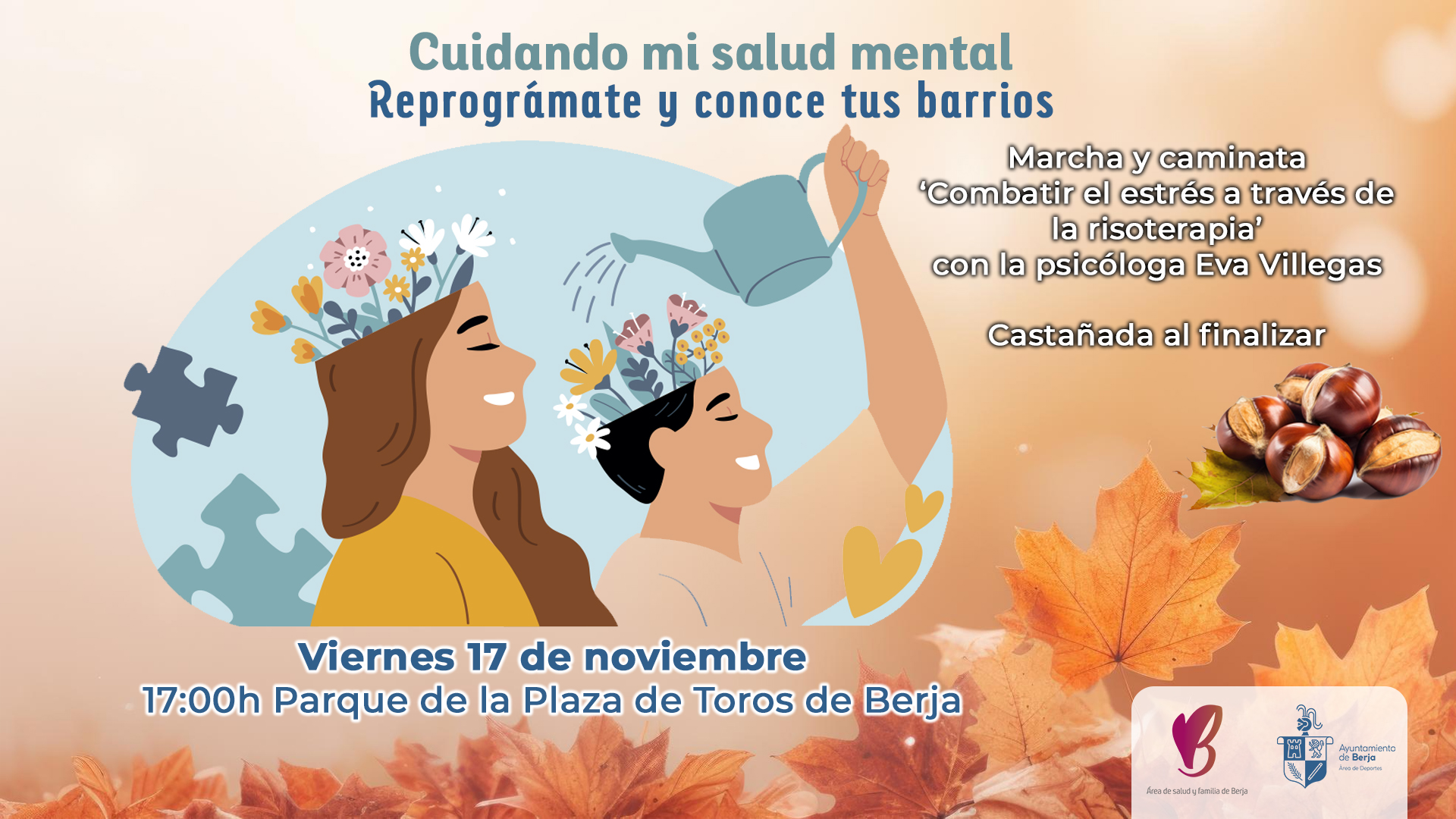El programa ‘Cuidando mi salud mental’ llega este viernes al barrio de Los Cerrillos con una caminata y castañada